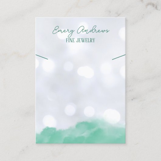 Bokeh Designer Sieraden Ketting Houder Display Visitekaartje (Voorkant)