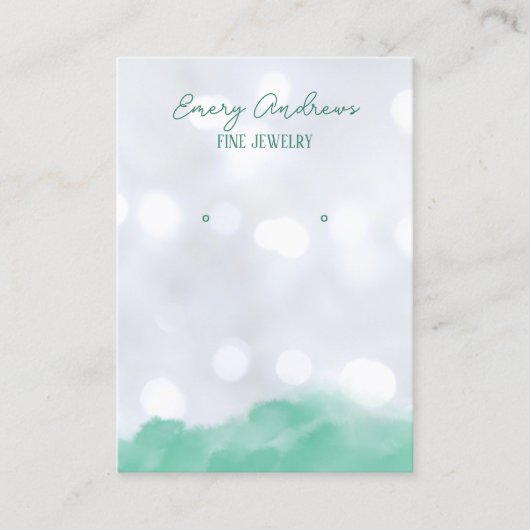 Bokeh Designer Sieraden Oorbel Houder Display Visitekaartje (Voorkant)