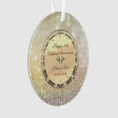 Bokeh, Diamonds 50th Wedding Jubileum Ornament (voorkant)