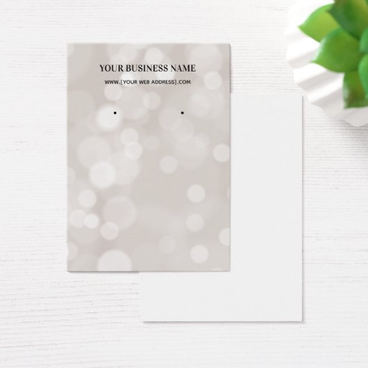Bokeh Earring Display Card Visitekaartje (Bureau)
