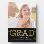 Bokeh EDITABLE COLOR Afstuderen Keepomwille Plaque Fotoplaat (voorkant)