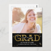 Bokeh EDITABLE COLOR Photo Afstuderen Briefkaart (Voorkant / Achterkant)