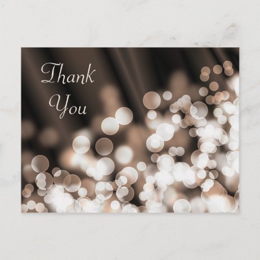Bokeh effect textuur. Dank je. Briefkaart (Voorkant)