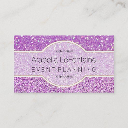 Bokeh Elegant Events Visitekaartje Glitter (Voorkant)