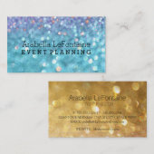Bokeh Elegant Events Visitekaartje Glitter (Voorkant / Achterkant)