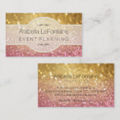 Bokeh Elegant Events Visitekaartje Glitter (Voorkant / Achterkant)