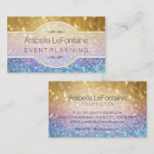 Bokeh Elegant Events Visitekaartje Glitter (Voorkant / Achterkant)