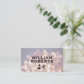 Bokeh Elegant Salon Shears Spray Bottle Visitekaartje (Staand voorkant)