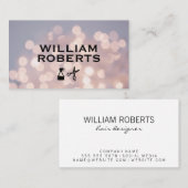 Bokeh Elegant Salon Shears Spray Bottle Visitekaartje (Voorkant / Achterkant)