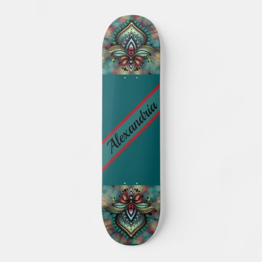 Bokeh en Bohemian Persoonlijk Skateboard (Voorkant)