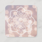 Bokeh en Mandala Vierkante Visitekaartje (Voorkant)