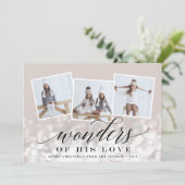 Bokeh Flare | Holiday Foto Collage Kaart (Staand voorkant)