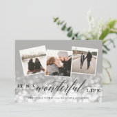 Bokeh Flare | Holiday Foto Collage Kaart (Staand voorkant)