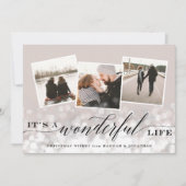 Bokeh Flare | Holiday Foto Collage Kaart (Voorkant)