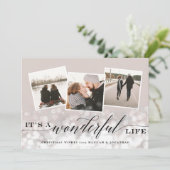 Bokeh Flare | Holiday Foto Collage Kaart (Staand voorkant)