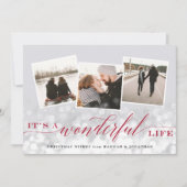 Bokeh Flare | Holiday Foto Collage Kaart (Voorkant)