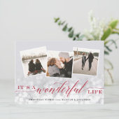 Bokeh Flare | Holiday Foto Collage Kaart (Staand voorkant)