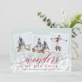 Bokeh Flare | Holiday Foto Collage Kaart (Staand voorkant)