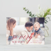 Bokeh Flare | Kerst Fotokaart Feestdagenkaart (Staand voorkant)
