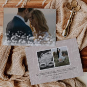 Bokeh Flare Trouwfoto Dank u kaart