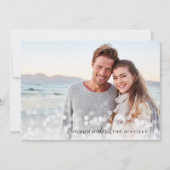 Bokeh Flare | Warmste wensen Foto Feestdagenkaart (Voorkant)