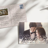 Bokeh Flare Wedding Foto Dank je Briefkaart