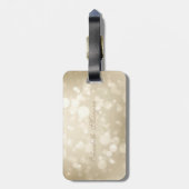 Bokeh Folie Confetty Gold Glitter Unicorn Bagagelabel (Achterkant verticaal)