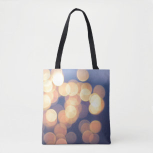 Bokeh-fotografie van lichten tote bag