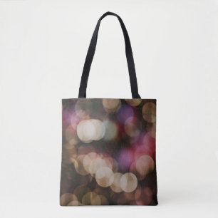 Bokeh-fotografie van lichten tote bag