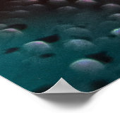 Bokeh-fotografie van waterdruppeltjes op helder gl poster (Hoek)