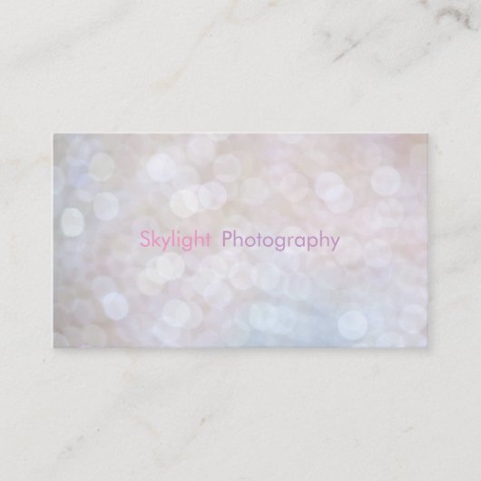 Bokeh-fotografie / Visitekaartjes voor fotograaf (Voorkant)