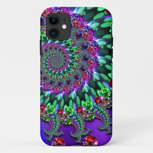 Bokeh Fractal Paarse Turquoise Case-Mate iPhone Case (Achterkant)