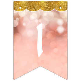 Bokeh Girl Personalized Nursery Room Name Pennant Vlaggetjes