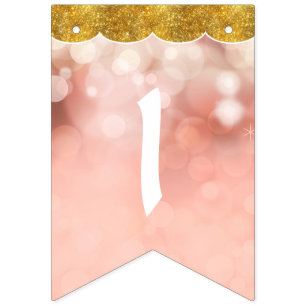 Bokeh Girl Personalized Nursery Room Name Pennant Vlaggetjes