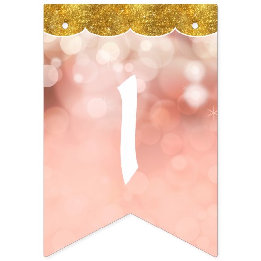 Bokeh Girl Personalized Nursery Room Name Pennant Vlaggetjes (Tweede vlag)