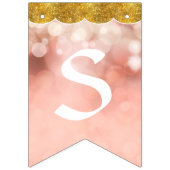 Bokeh Girl Personalized Nursery Room Name Pennant Vlaggetjes (Derde vlag)