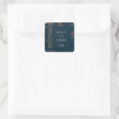 Bokeh Glam Blauwe & Gouden Favor Stickers (Tas)