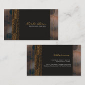 Bokeh Glam Bruin Beige & Goud Chique Visitekaartje (Voorkant / Achterkant)