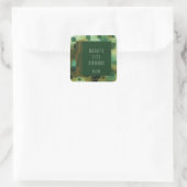 Bokeh Glam Green & Gold Favor Stickers (Tas)