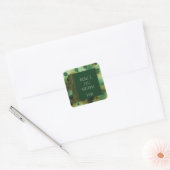 Bokeh Glam Green & Gold Favor Stickers (Envelop)