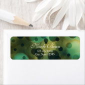 Bokeh Glam Groene & Gouden Adresetiketten Etiket (Insitu)