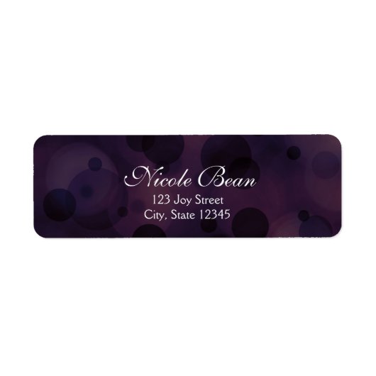 Bokeh Glam Paars & Goud Adreslabels Etiket (Voorkant)