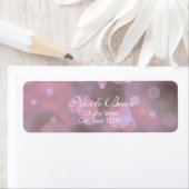 Bokeh Glam Pink & Gold Lights Adresetiketten Etiket (Insitu)
