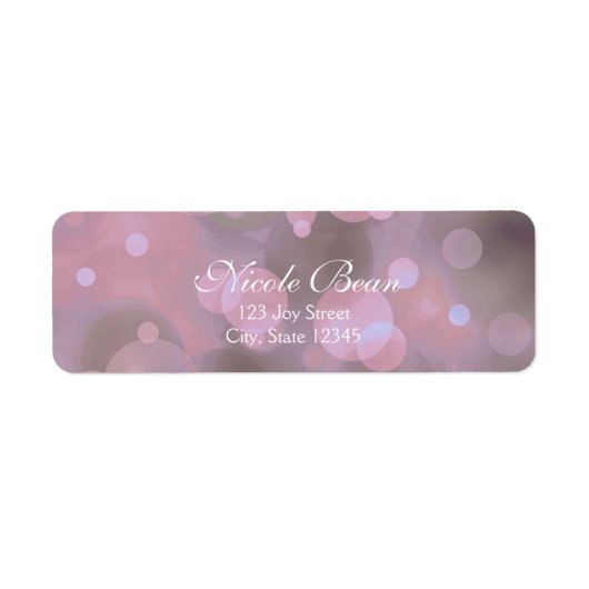 Bokeh Glam Pink & Gold Lights Adresetiketten Etiket (Voorkant)