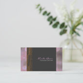 Bokeh Glam Roze Grijs & Goud Chique Visitekaartjes (Staand voorkant)