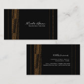 Bokeh Glam Zwart & Goud Chic Visitekaartjes (Voorkant / Achterkant)