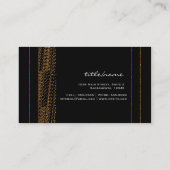 Bokeh Glam Zwart & Goud Chic Visitekaartjes (Achterkant)