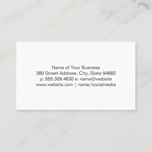 Bokeh Glitter Glamor Visitekaartje (Achterkant)