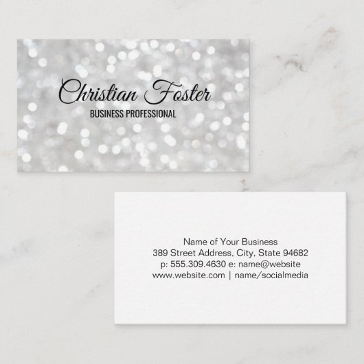 Bokeh Glitter Glamor Visitekaartje (Voorkant / Achterkant)