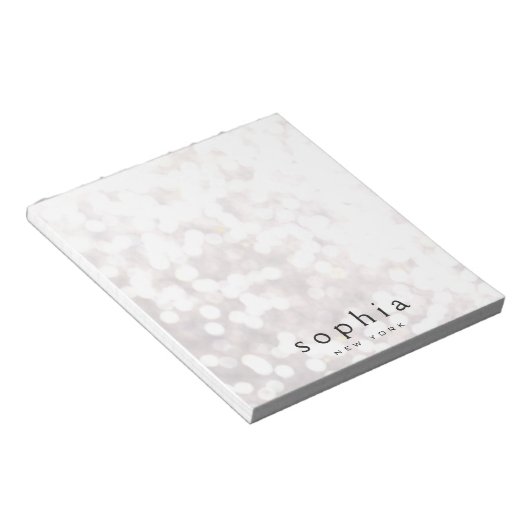 Bokeh Glitter Notitieblok (Schuin)